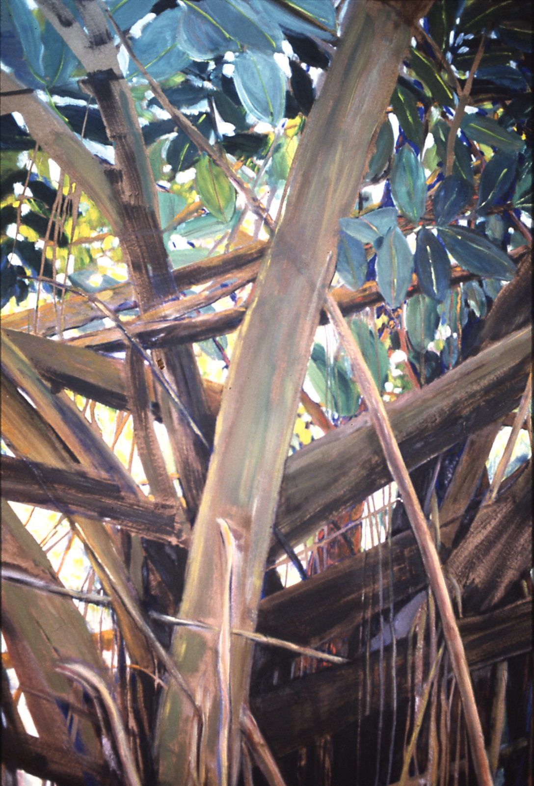 PAINTINGS - BLUE LEAVES TRUNK