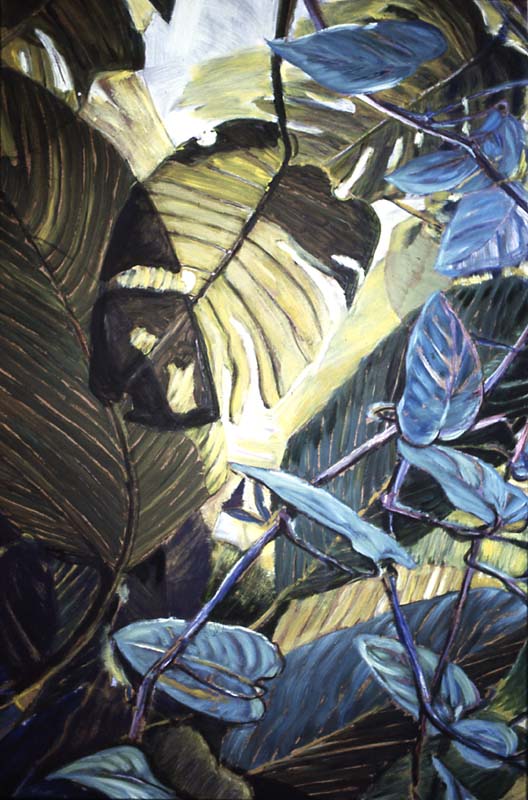 PAINTINGS - BROAD BLUE LEAVES